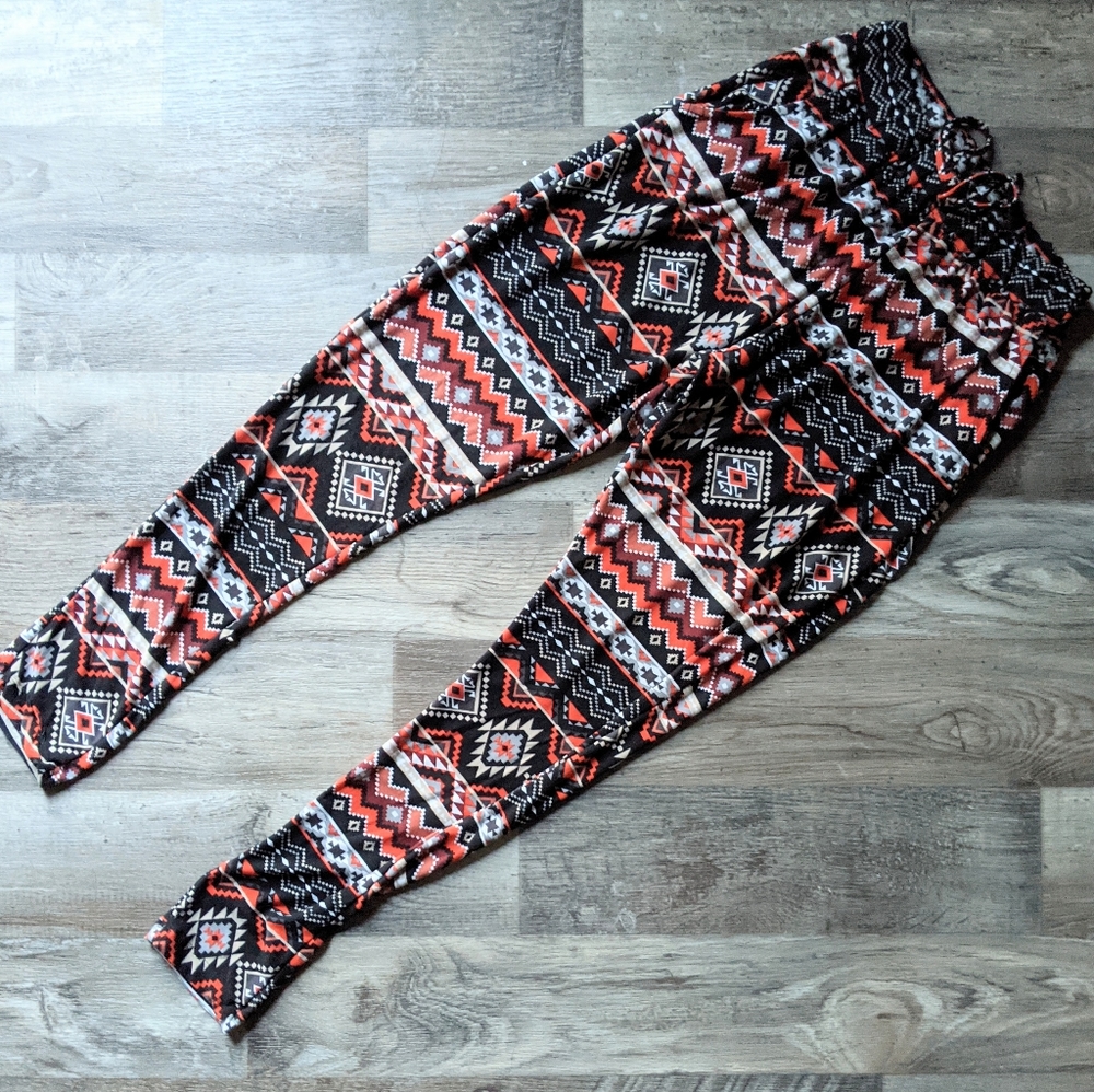 Ethnic Print Harem Pants - Size S